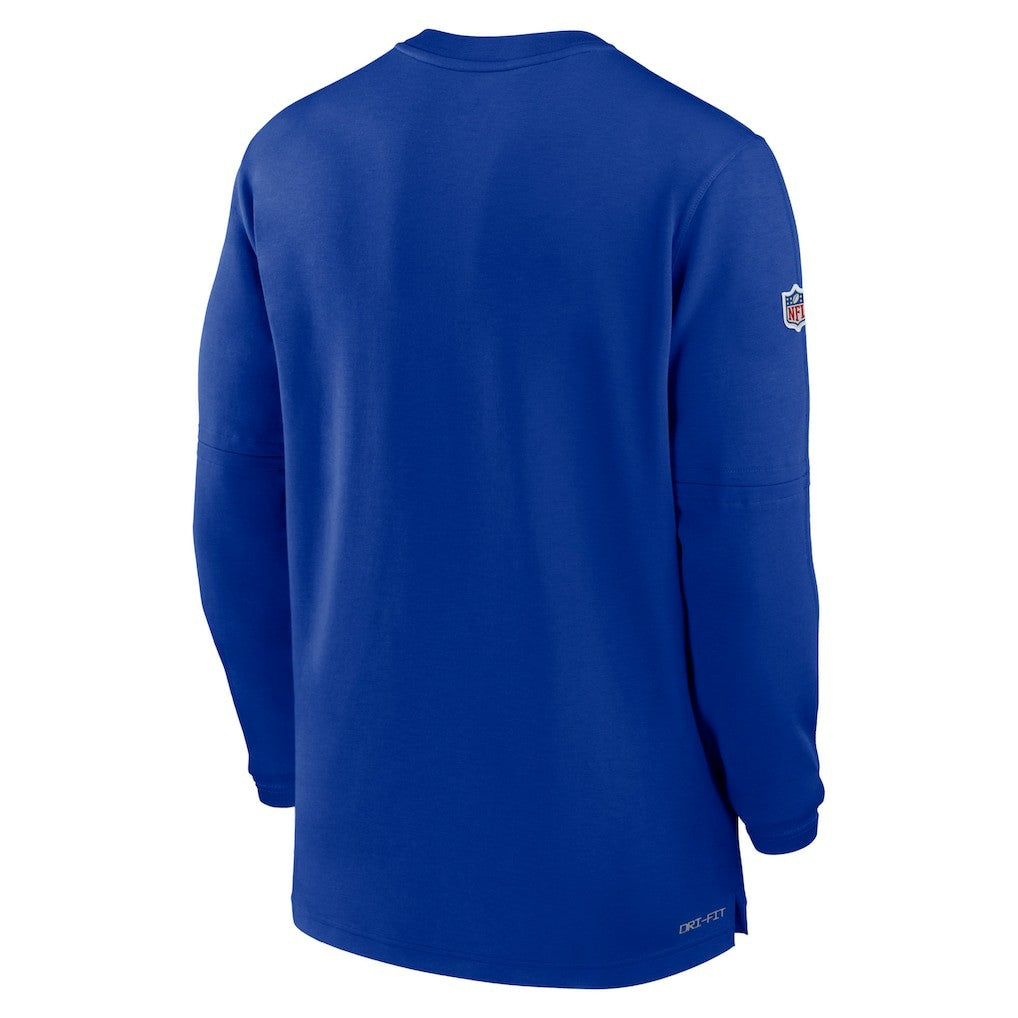 Buffalo Bills 2023 Sideline Performance Long Sleeve Tri-Blend Quarter-Zip Top - Royal | Nike for sale