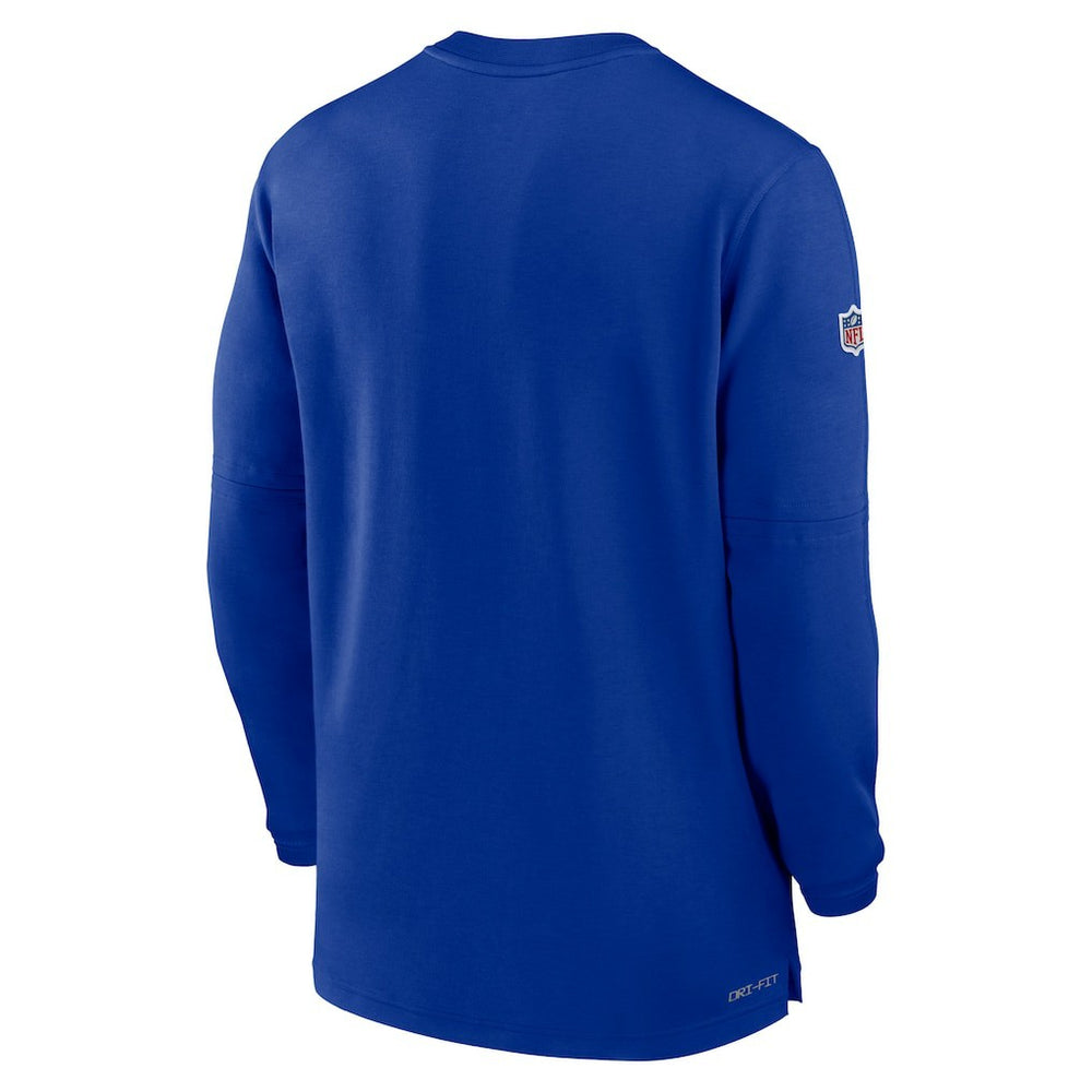 Buffalo Bills 2023 Sideline Performance Long Sleeve Tri-Blend Quarter-Zip Top - Royal | Nike for sale