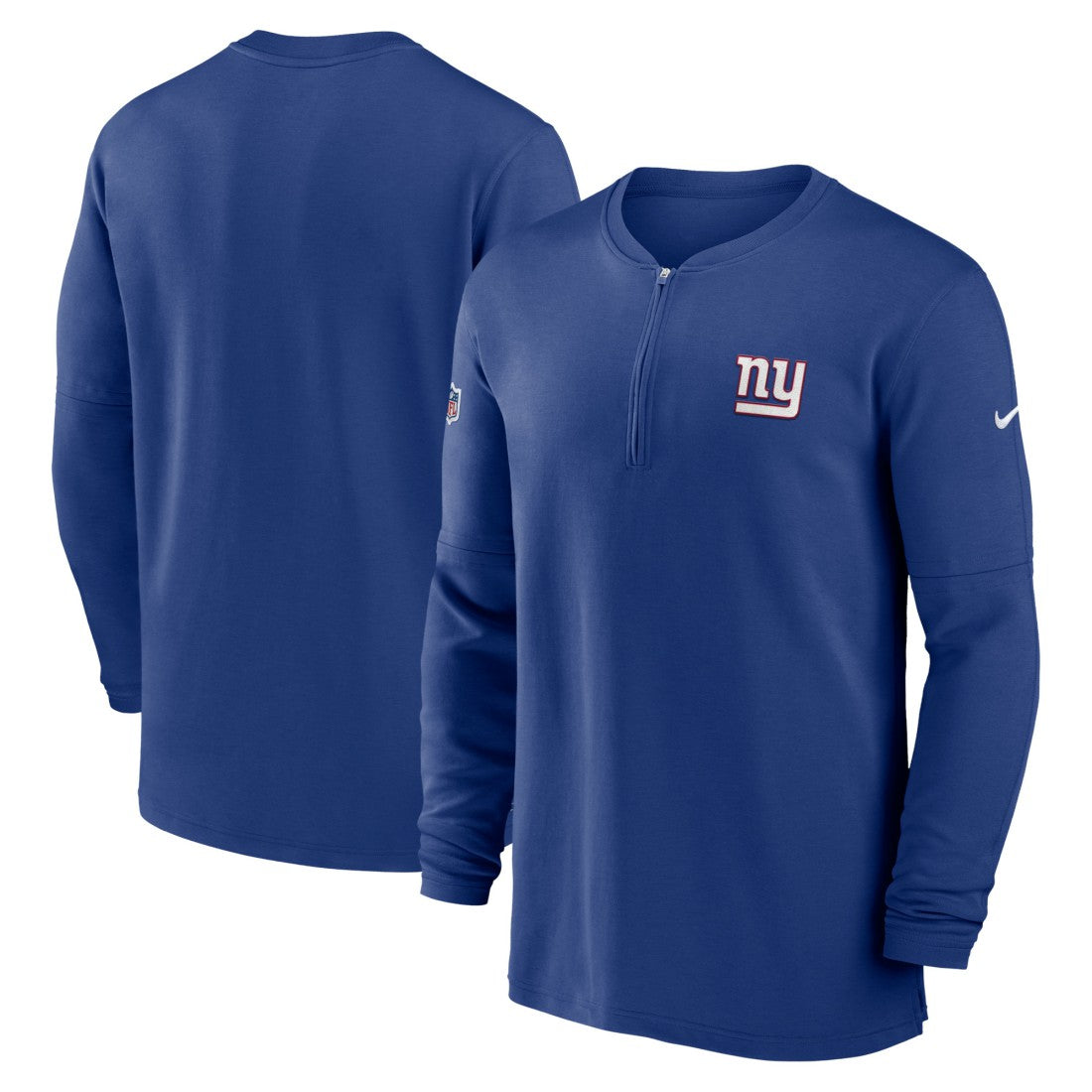 New York Giants 2023 Sideline Performance Long Sleeve Tri-Blend Quarter-Zip Top - Royal | Nike sale