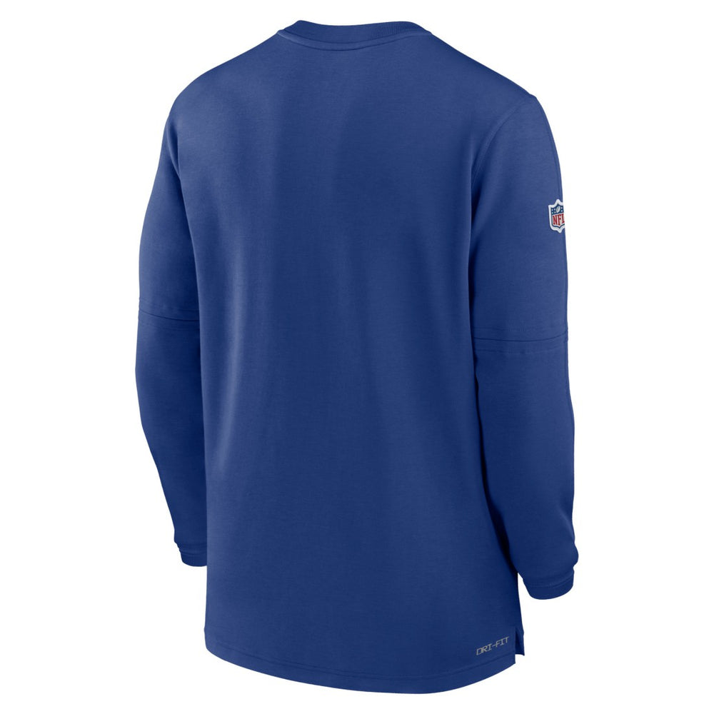 New York Giants 2023 Sideline Performance Long Sleeve Tri-Blend Quarter-Zip Top - Royal | Nike sale