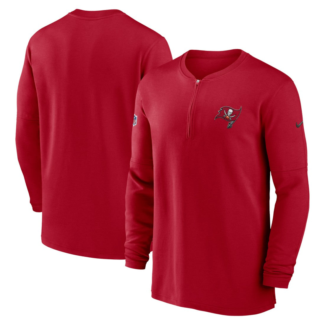 Tampa Bay Buccaneers 2023 Sideline Performance Long Sleeve Tri-Blend Quarter-Zip Top - Red | Nike for sale