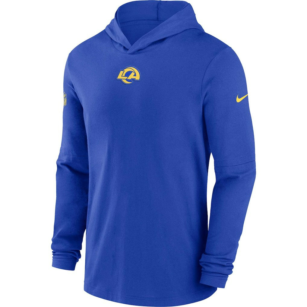 Los Angeles Rams Sideline Performance Long Sleeve Hoodie T-Shirt - Royal | Nike on sale
