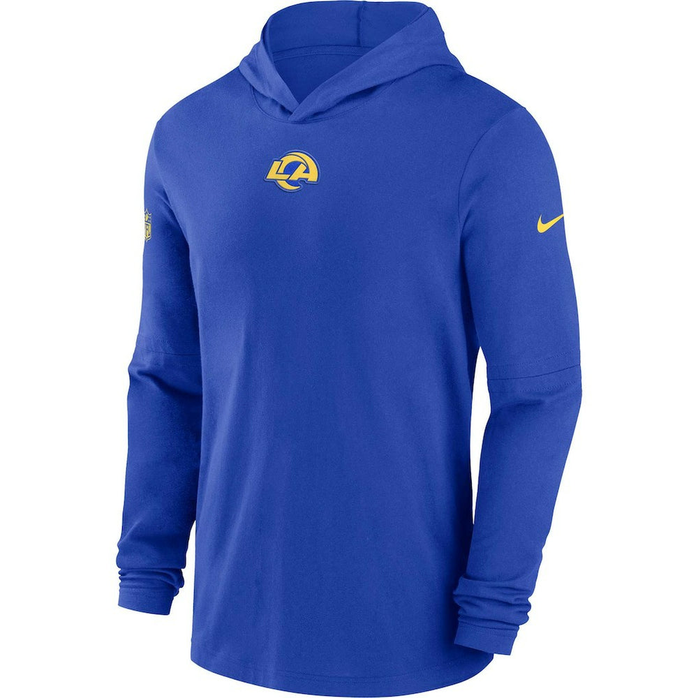 Los Angeles Rams Sideline Performance Long Sleeve Hoodie T-Shirt - Royal | Nike on sale