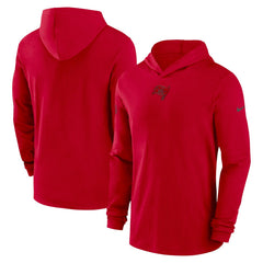 Tampa Bay Buccaneers Sideline Performance Long Sleeve Hoodie T-Shirt - Red | Nike outlet