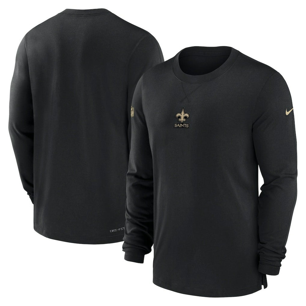New Orleans Saints 2023 Sideline Performance Long Sleeve T-Shirt - Black | Nike on sale