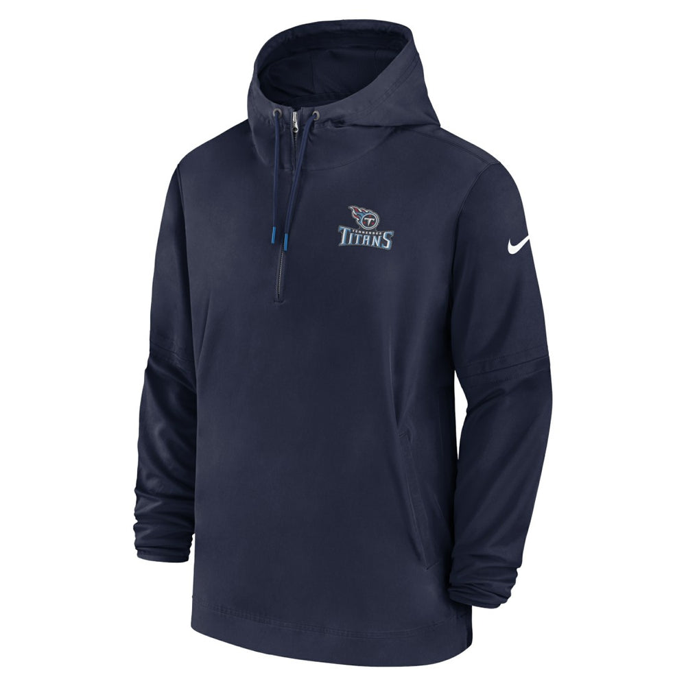 Tennessee Titans Sideline Half-Zip Hoodie - Navy | Nike on sale
