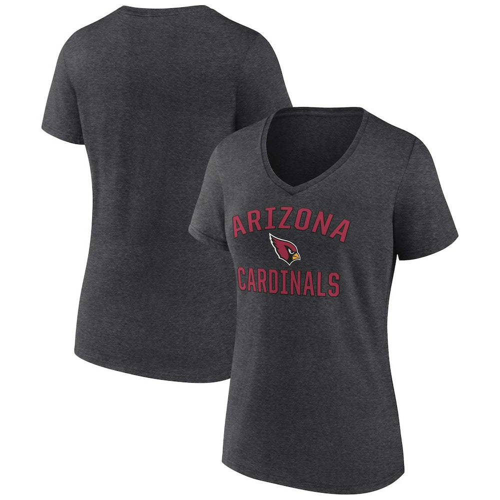 Arizona Cardinals Women's Victory Arch Team V-Neck T-Shirt - Charcoal for sale