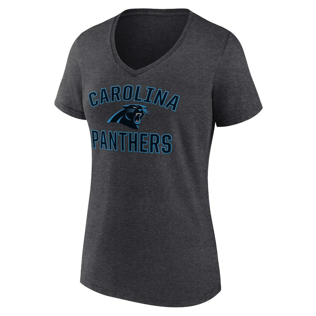Carolina Panthers Women's Victory Arch Team V-Neck T-Shirt - Charcoal for sale