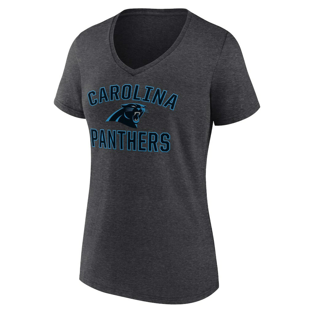 Carolina Panthers Women's Victory Arch Team V-Neck T-Shirt - Charcoal for sale