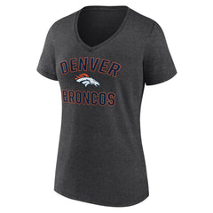 Denver Broncos Women's Victory Arch Team V-Neck T-Shirt - Charcoal sale