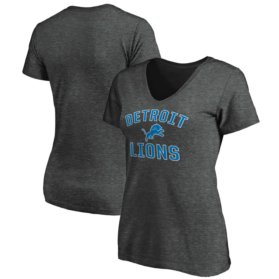 Detroit Lions Women's Victory Arch Team V-Neck T-Shirt - Charcoal on sale