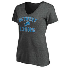 Detroit Lions Women's Victory Arch Team V-Neck T-Shirt - Charcoal on sale