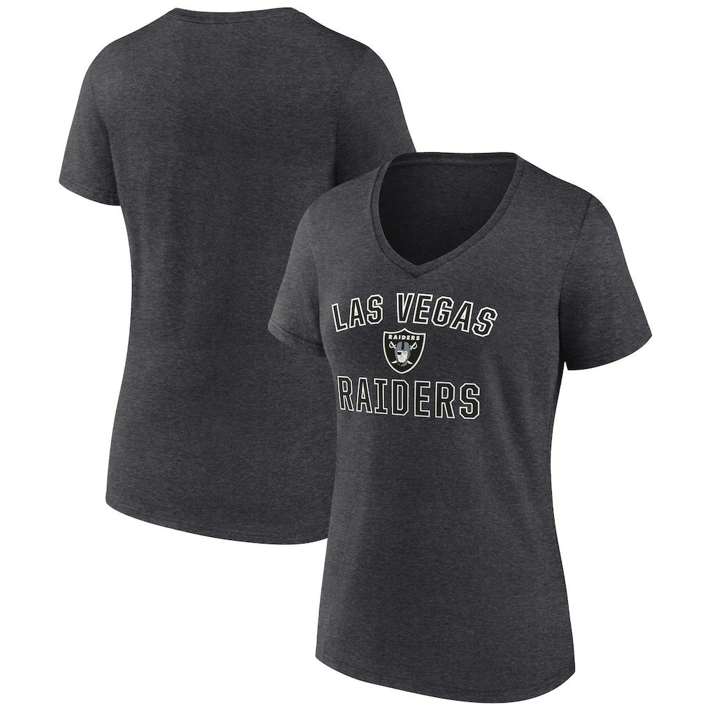 Las Vegas Raiders Women's Victory Arch Team V-Neck T-Shirt - Charcoal online