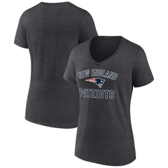New England Patriots Women's Victory Arch Team V-Neck T-Shirt - Charcoal outlet