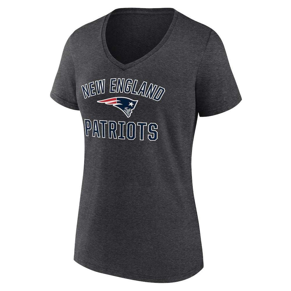 New England Patriots Women's Victory Arch Team V-Neck T-Shirt - Charcoal outlet