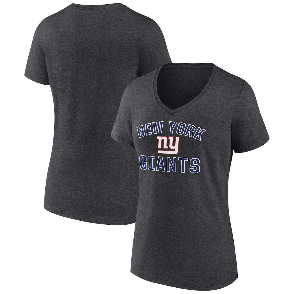New York Giants Women's Victory Arch Team V-Neck T-Shirt - Charcoal for sale