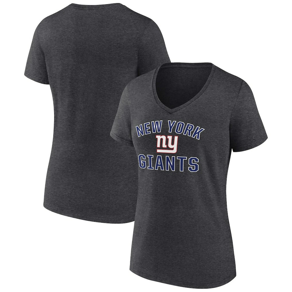 New York Giants Women's Victory Arch Team V-Neck T-Shirt - Charcoal for sale