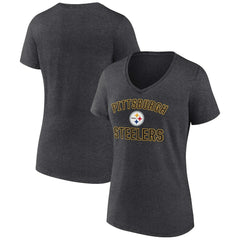 Pittsburgh Steelers Women's Victory Arch Team V-Neck T-Shirt - Charcoal online