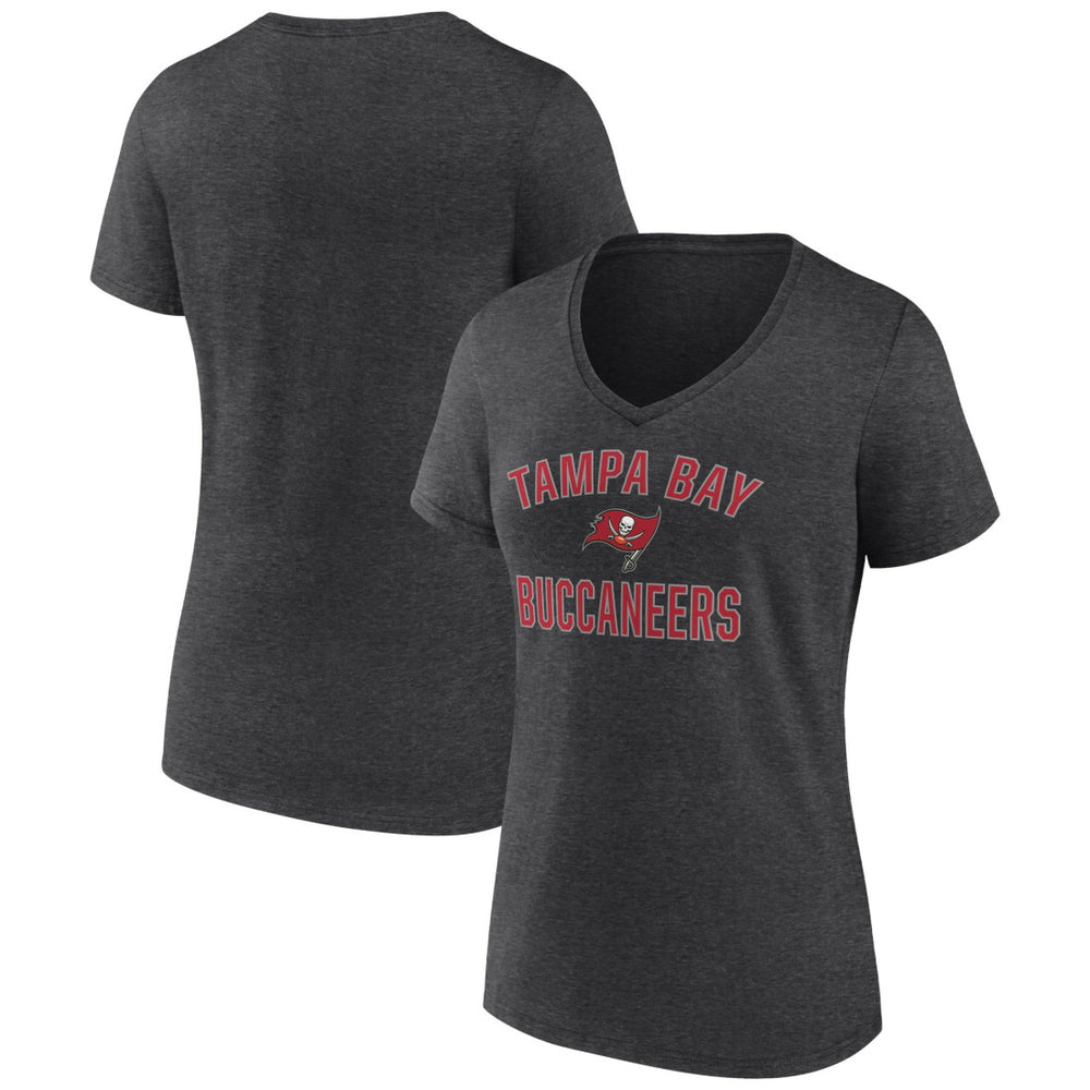 Tampa Bay Buccaneers Women's Victory Arch Team V-Neck T-Shirt - Charcoal cheap
