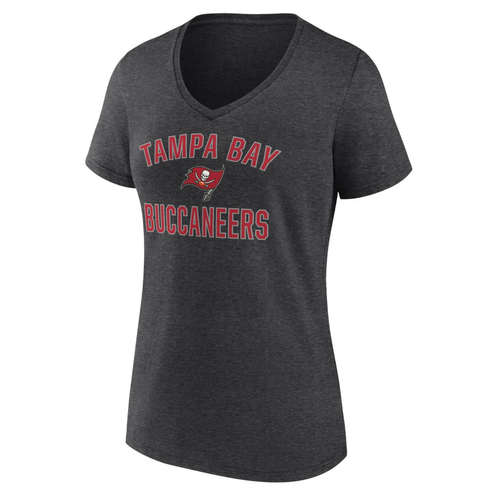 Tampa Bay Buccaneers Women's Victory Arch Team V-Neck T-Shirt - Charcoal cheap