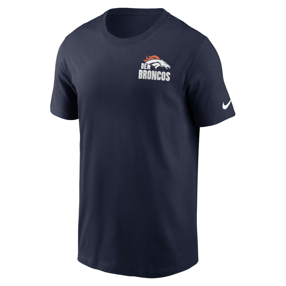 Denver Broncos Blitz Essential T-Shirt - Navy | Nike on sale