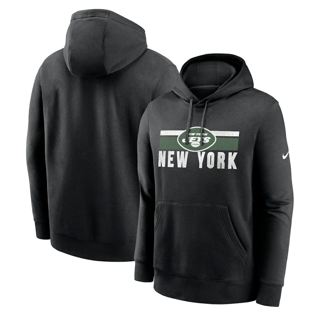 New York Jets Club Fleece Pullover Hoodie - Black | Nike discount