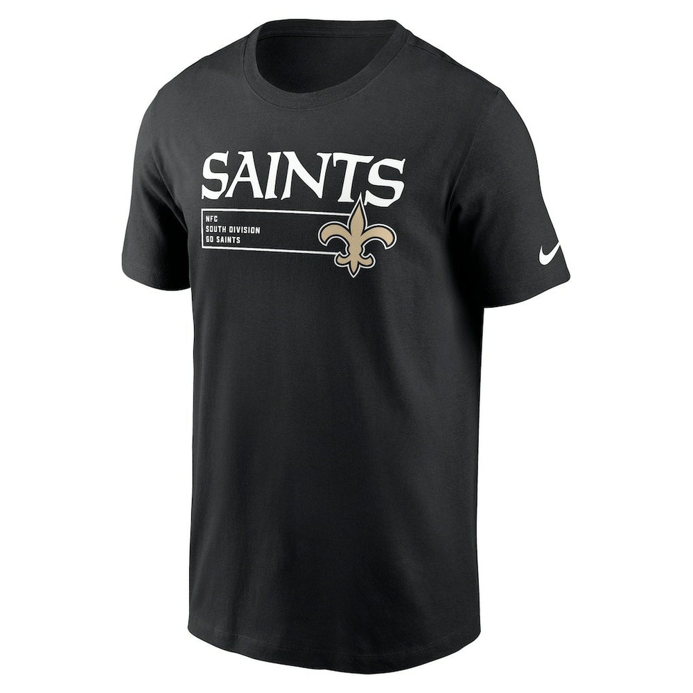 New Orleans Saints Division Essential T-Shirt - Black | Nike outlet