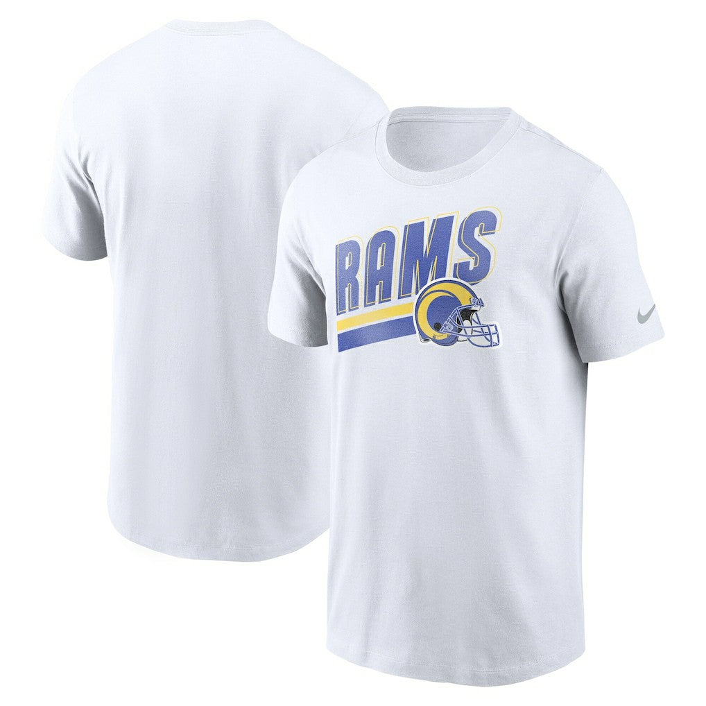 Los Angeles Rams Essential Blitz Lockup T-Shirt - White | Nike discount