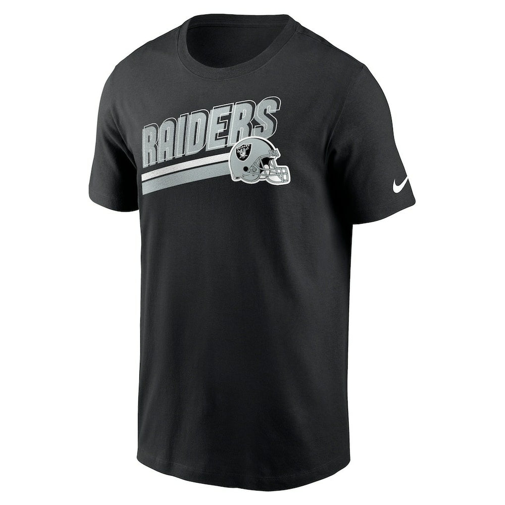 Las Vegas Raiders Essential Blitz Lockup T-Shirt - Black | Nike on sale