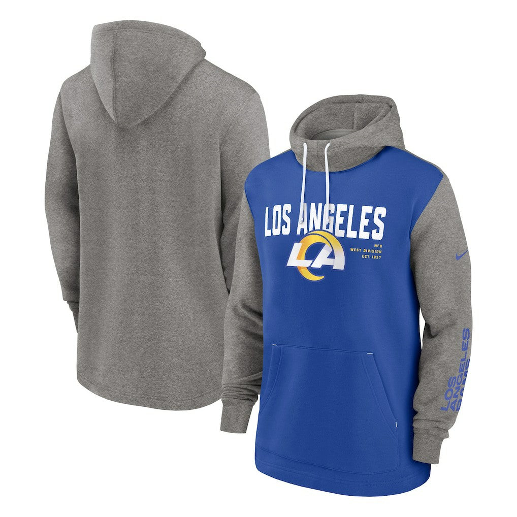 Los Angeles Rams Fashion Color Block Pullover Hoodie - Royal | Nike on sale