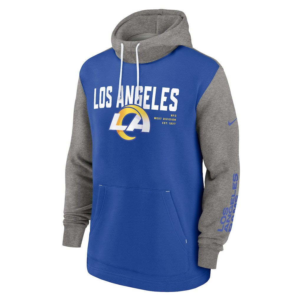 Los Angeles Rams Fashion Color Block Pullover Hoodie - Royal | Nike on sale