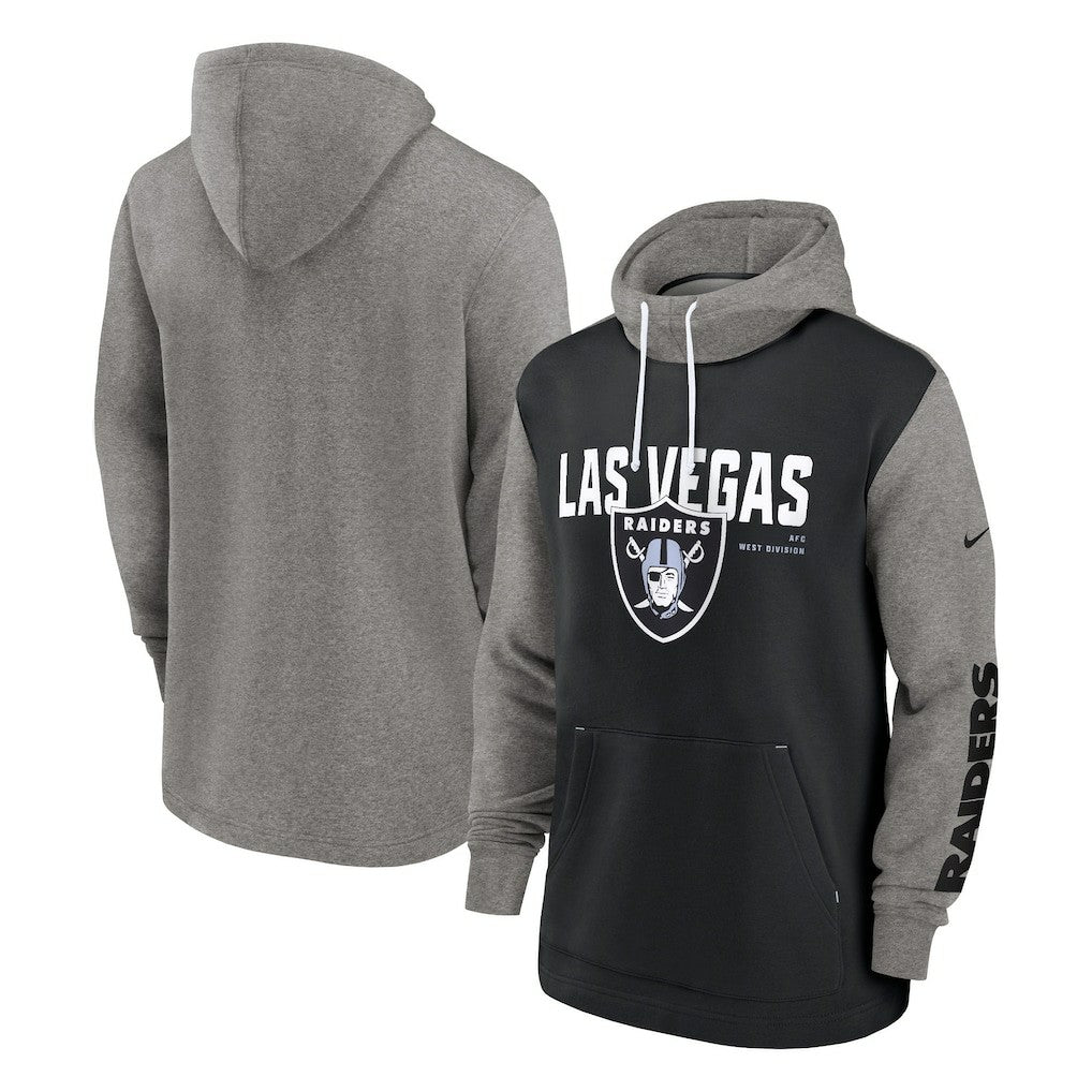 Las Vegas Raiders Fashion Color Block Pullover Hoodie - Black | Nike discount