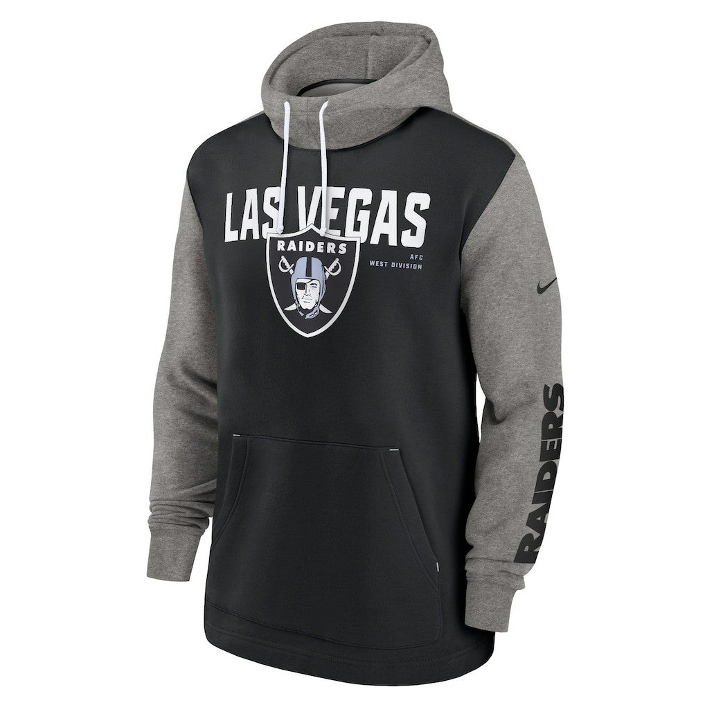 Las Vegas Raiders Fashion Color Block Pullover Hoodie - Black | Nike discount