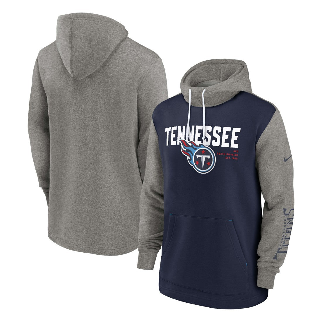 Tennessee Titans Fashion Color Block Pullover Hoodie - Navy | Nike online