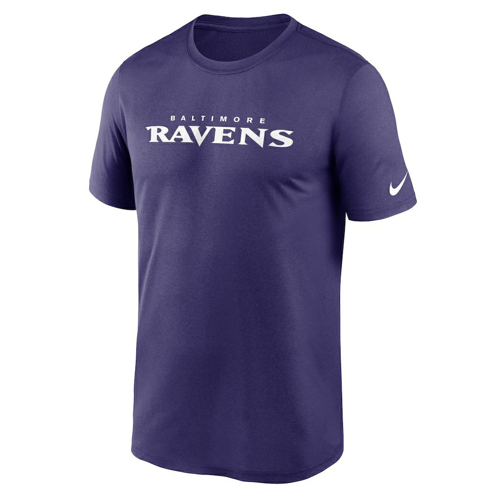 Baltimore Ravens Legend Wordmark Performance T-Shirt - Purple | Nike for sale