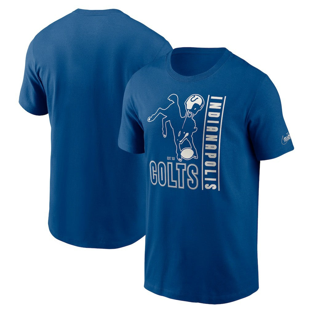 Indianapolis Colts Lockup Essential T-Shirt - Royal | Nike for sale