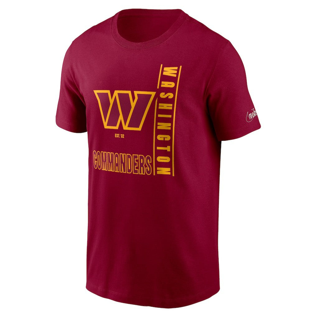 Washington Commanders Lockup Essential T-Shirt - Burgundy | Nike on sale