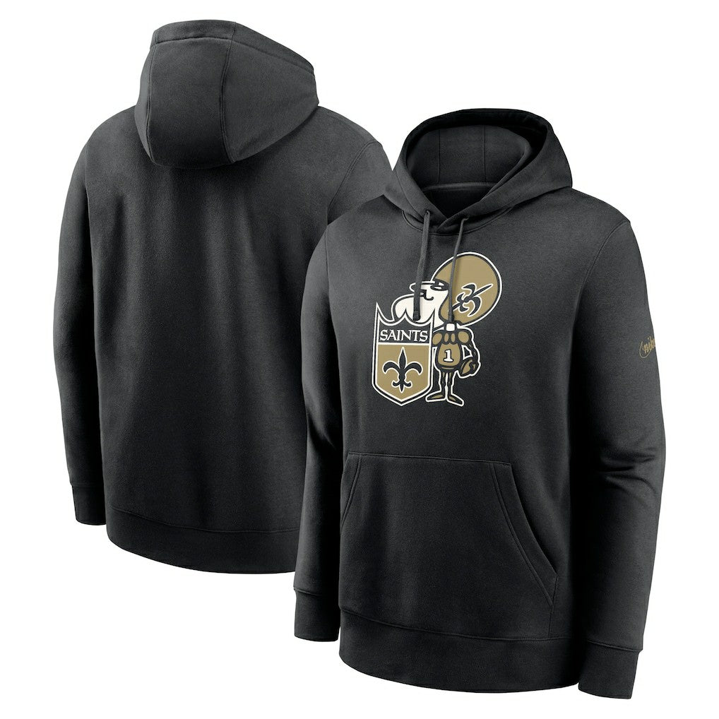 New Orleans Saints Rewind Club Pullover Hoodie - Black | Nike sale