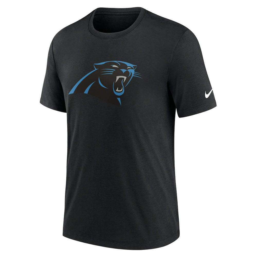 Carolina Panthers Rewind Logo Tri-Blend T-Shirt - Black | Nike outlet