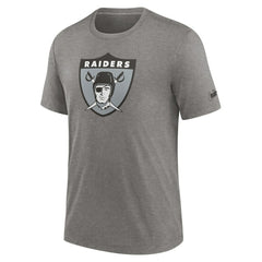 Las Vegas Raiders Rewind Logo Tri-Blend T-Shirt - Heather Charcoal | Nike cheap