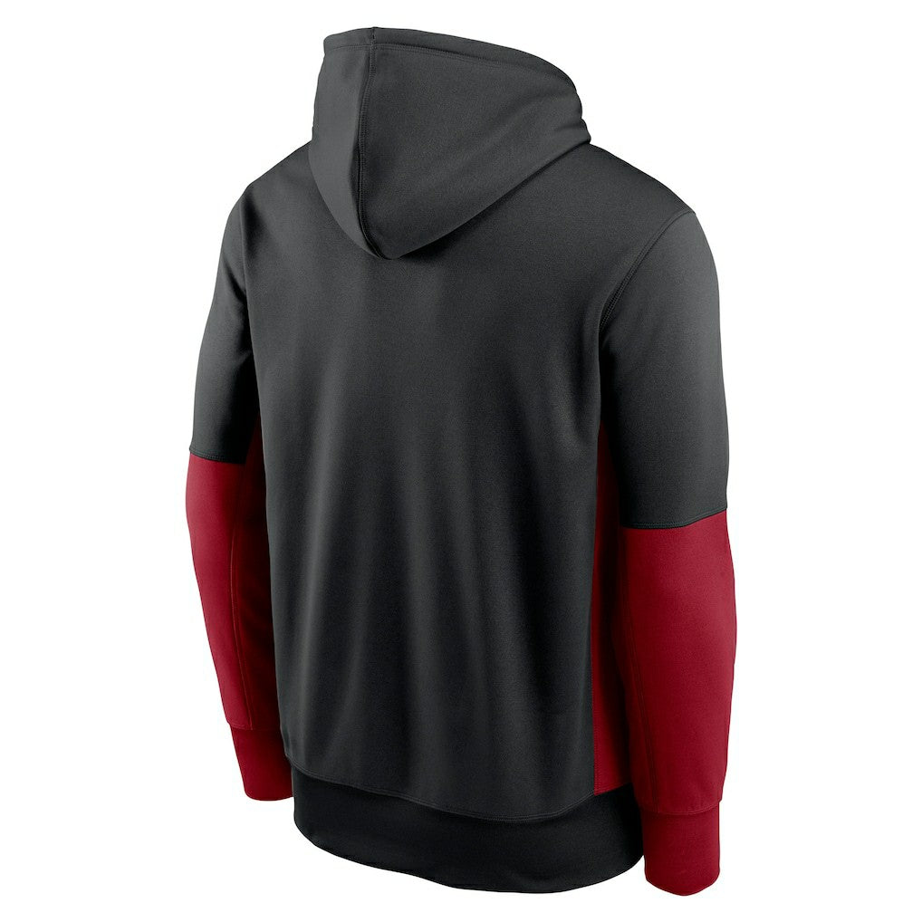 Arizona Cardinals Color Block Fleece Performance Pullover Hoodie - Black | Nike for sale