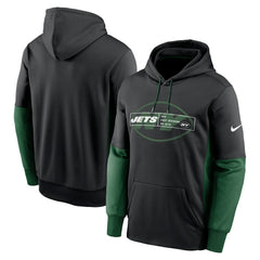 New York Jets Color Block Fleece Performance Pullover Hoodie - Black | Nike sale