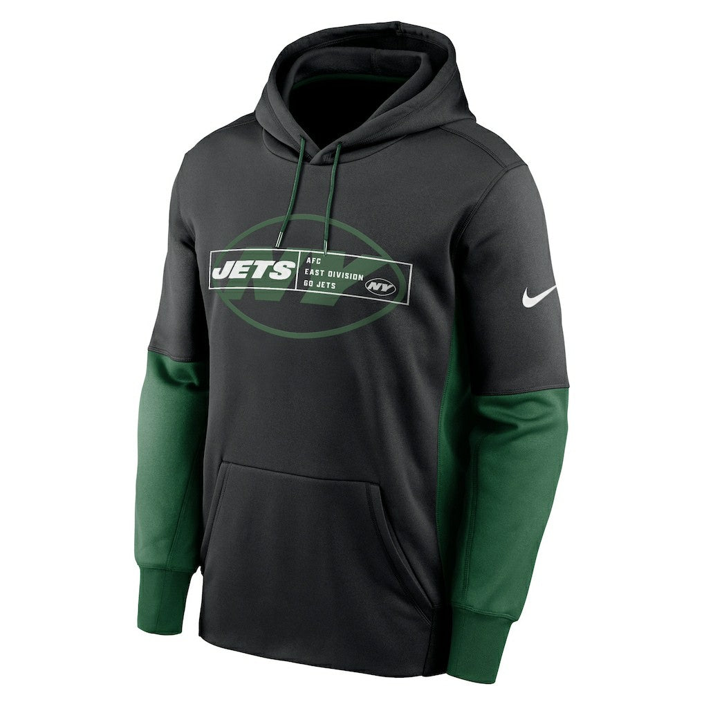 New York Jets Color Block Fleece Performance Pullover Hoodie - Black | Nike sale