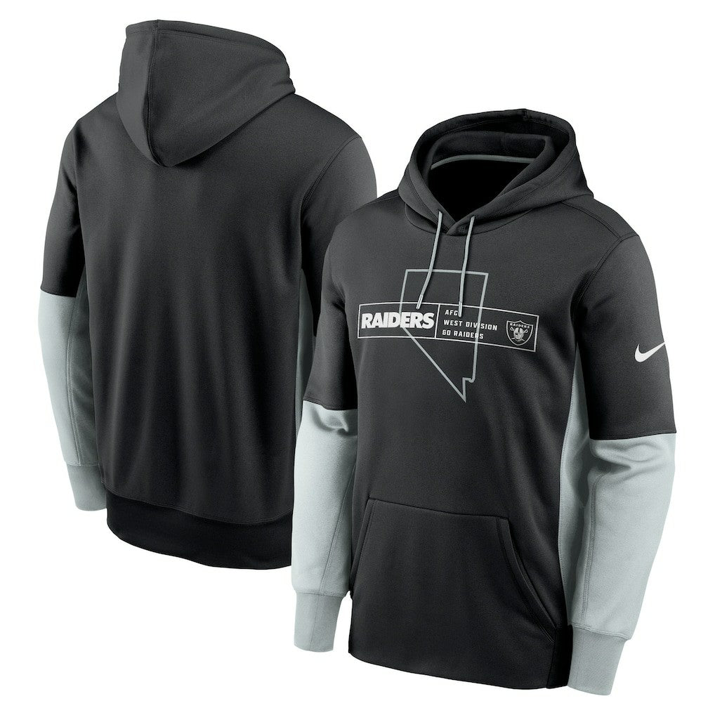 Las Vegas Raiders Color Block Fleece Performance Pullover Hoodie - Black | Nike discount