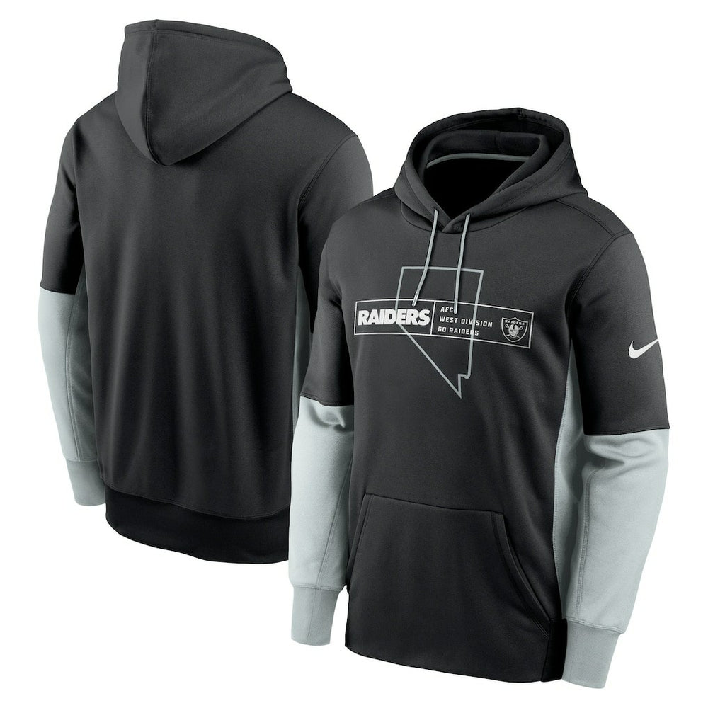 Las Vegas Raiders Color Block Fleece Performance Pullover Hoodie - Black | Nike discount