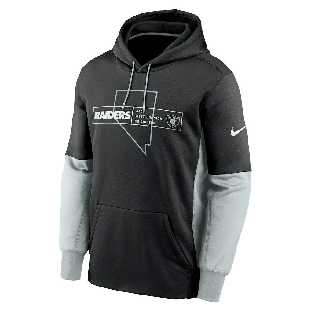 Las Vegas Raiders Color Block Fleece Performance Pullover Hoodie - Black | Nike discount