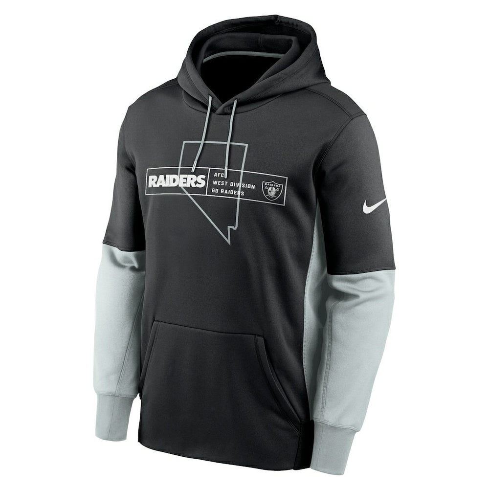 Las Vegas Raiders Color Block Fleece Performance Pullover Hoodie - Black | Nike discount