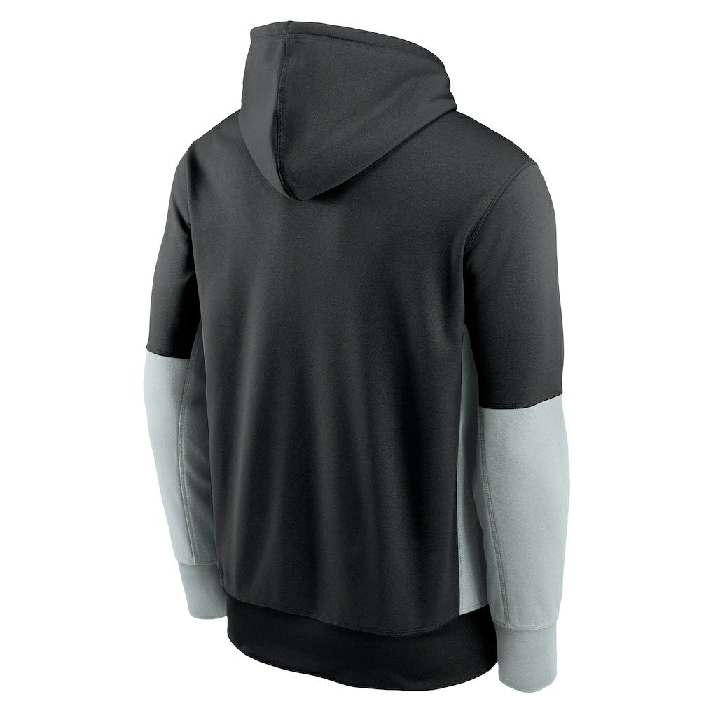 Las Vegas Raiders Color Block Fleece Performance Pullover Hoodie - Black | Nike discount