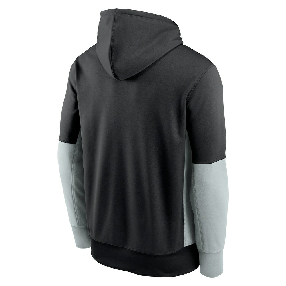 Las Vegas Raiders Color Block Fleece Performance Pullover Hoodie - Black | Nike discount