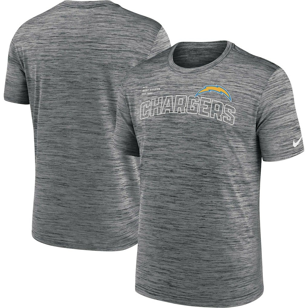 Los Angeles Chargers Velocity Arch Performance T-Shirt - Anthracite | Nike for sale